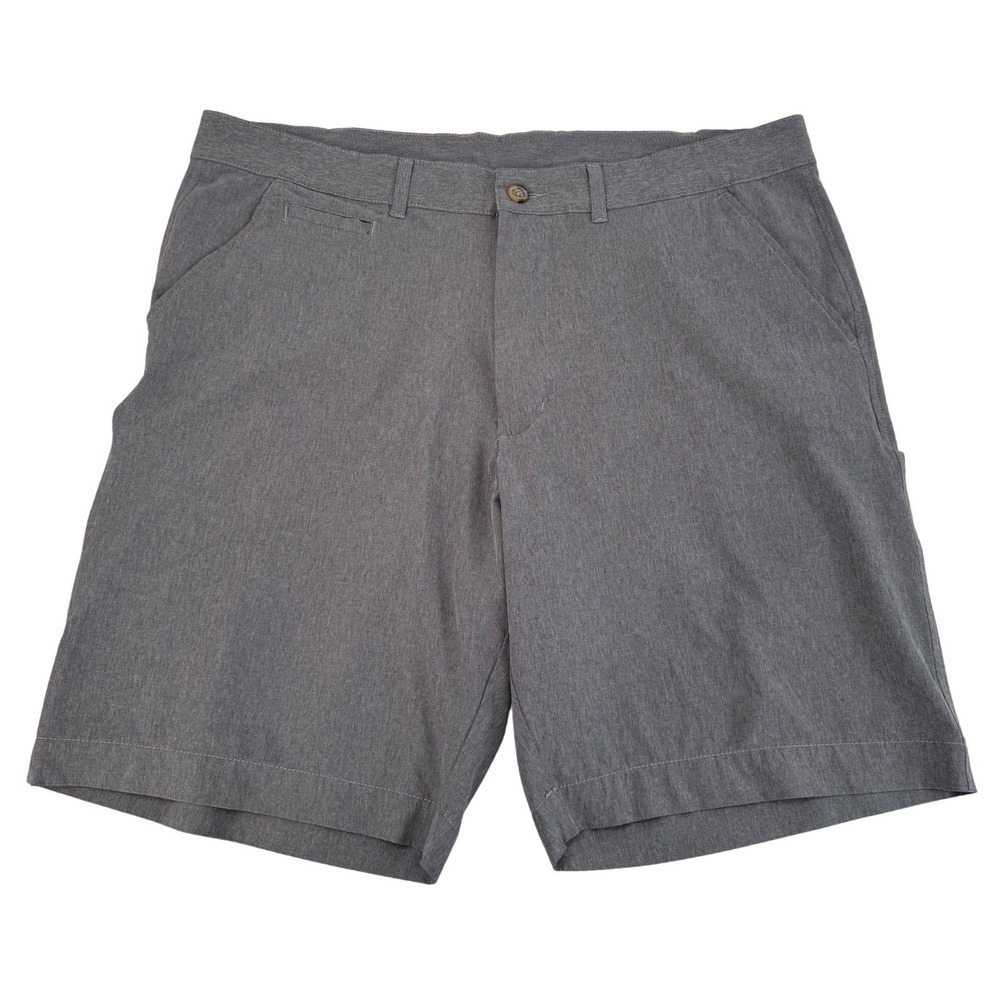 V46 Mens Gray Heathered Performance Golf Shorts Size 40 Stretch 9.5 Inseam